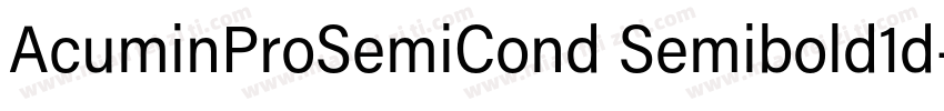 AcuminProSemiCond Semibold1d字体转换